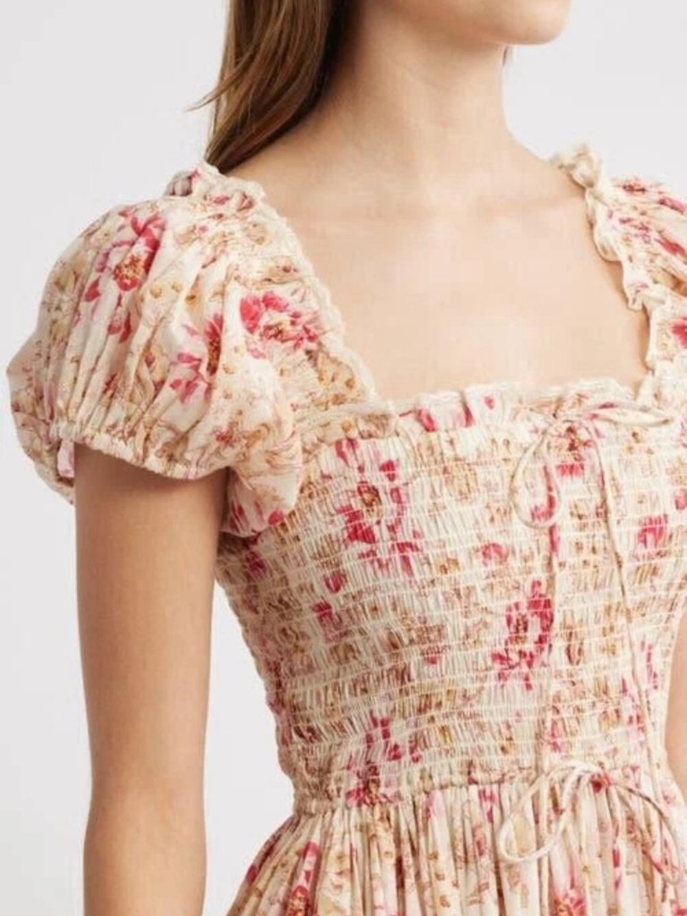 Doen Dress Stanza Lace-Trimmed Floral-Print Midi  small s - Picture 4 of 7
